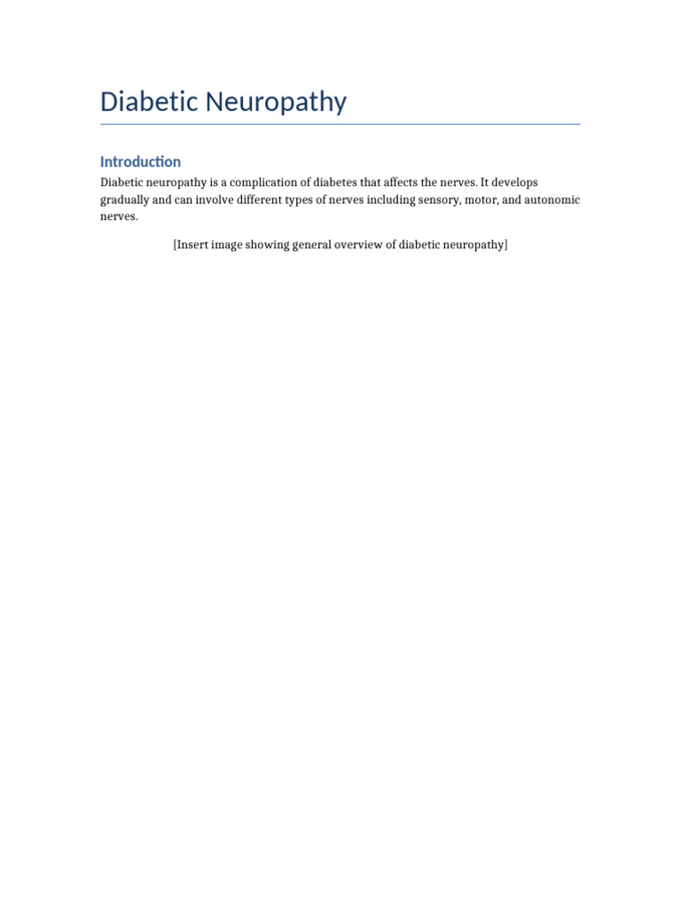 Diabetic Neuropathy Project Offline 25Pages | PDF | Peripheral ...