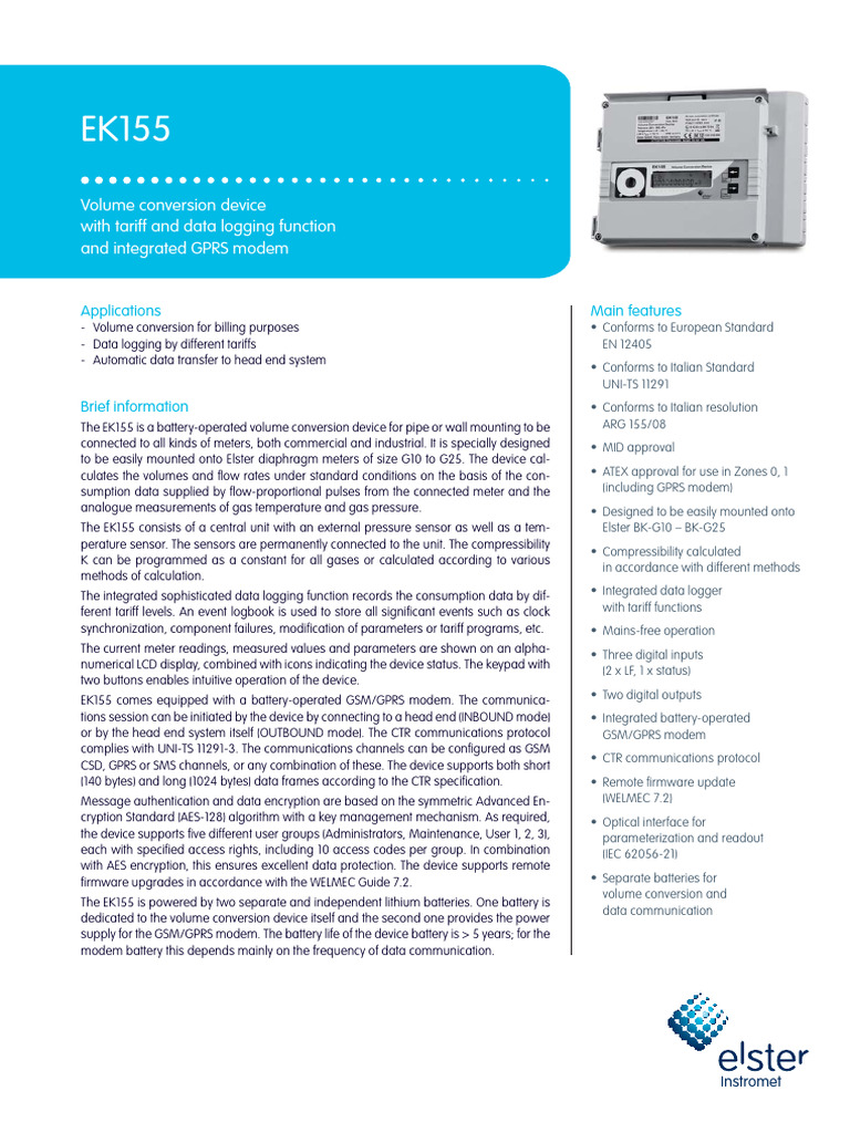 EVC EK155 Data Sheet en | PDF | Gsm | Modem