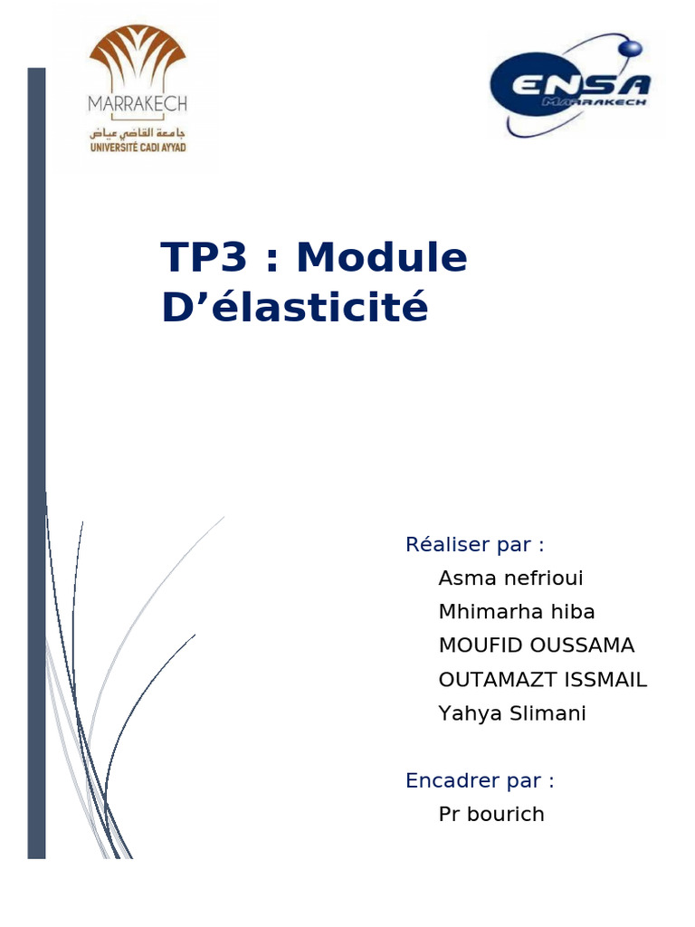 Détermination du module d'élasticité | PDF | Élasticité (Physique ...
