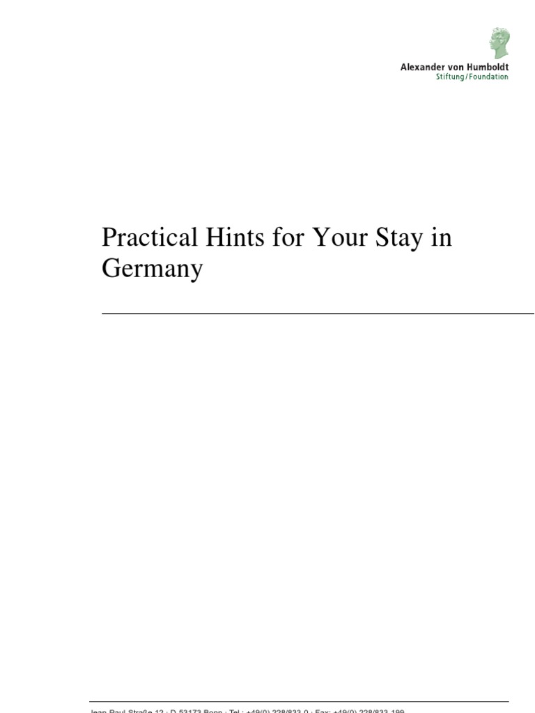 Navigating Your Stay in Germany A Guide for Research Fellows