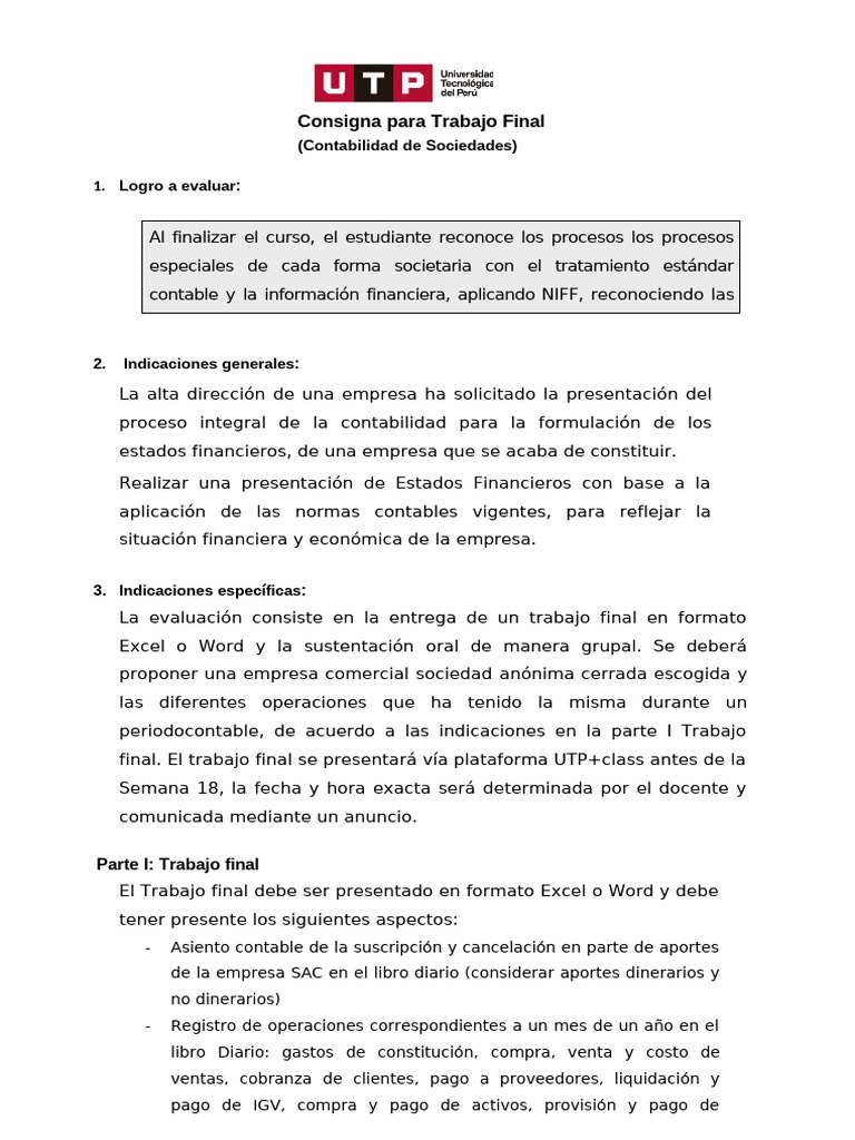 ? (AC-S18) Semana 18 - TRABAJO FINAL - CONTABILIDAD DE SOCIEDADES | PDF ...