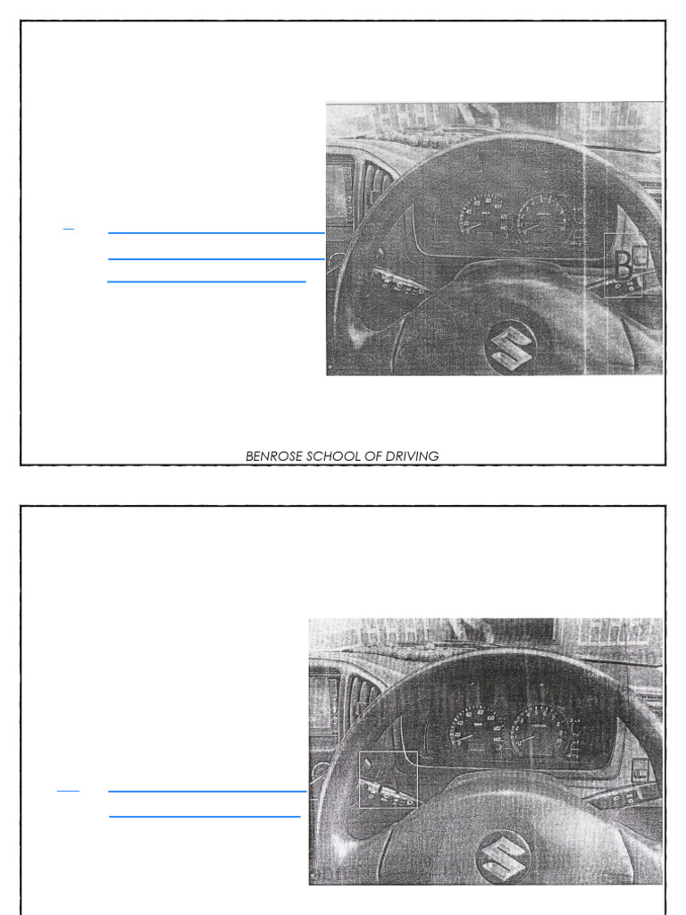 Driving Controls and Safety Checks Guide | PDF | Traffic | Driving