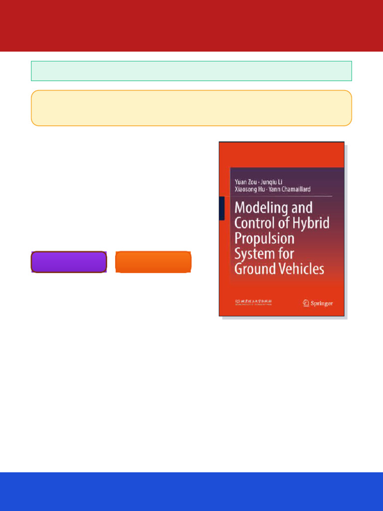 Modeling and Control of Hybrid Propulsion System for Ground Vehicles ...