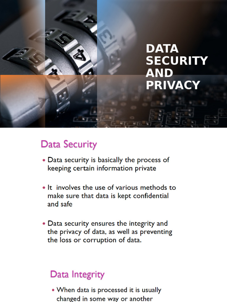 Lec 5 Data Security and Privacy | PDF