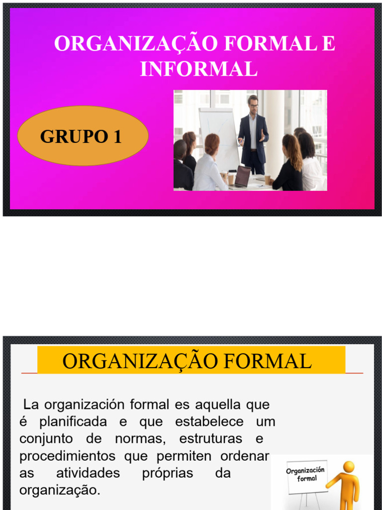 Diferenças entre Organização Formal e Informal | PDF | Comunicação ...