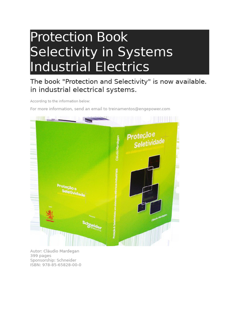 Book Protection and Selectivity in Industrial Electrical Systems | PDF