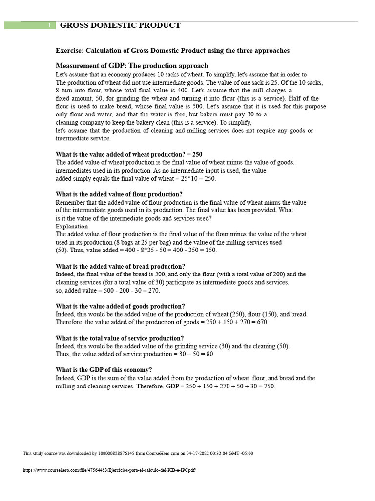 GDP Calculation Methods Explained | PDF | Gross Domestic Product ...