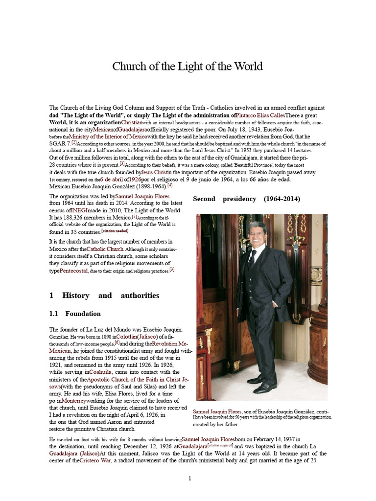 Church The Light of the World | PDF