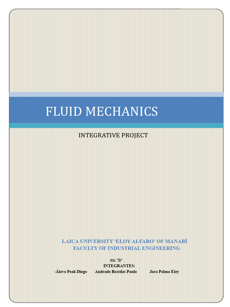 Fluid Mechanics Project Overview | PDF | Fluid Mechanics | Pump
