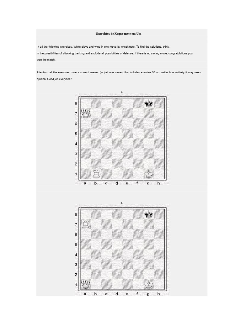 Checkmate Exercises in 1 | PDF