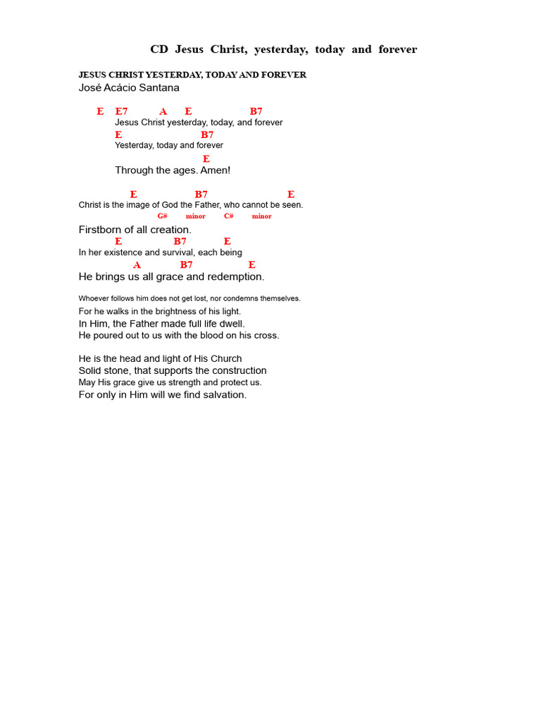2650-Jesus Christ Yesterday, Today and Forever | PDF