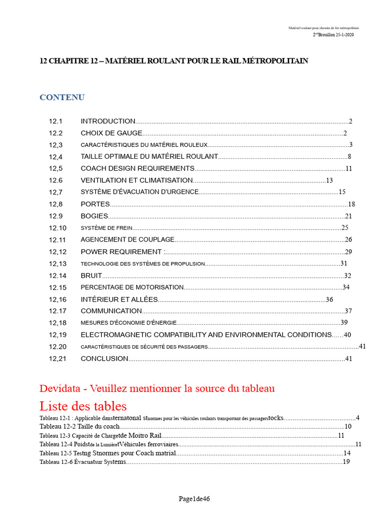 Matériel roulant pour métro : caractéristiques clés | PDF | Frein | Métro