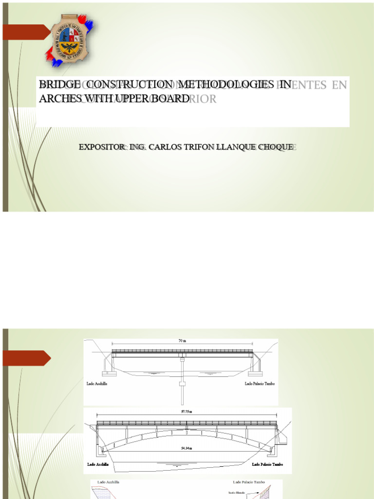 Methodologies For Constructing Arch Bridges With A Upper Deck | PDF