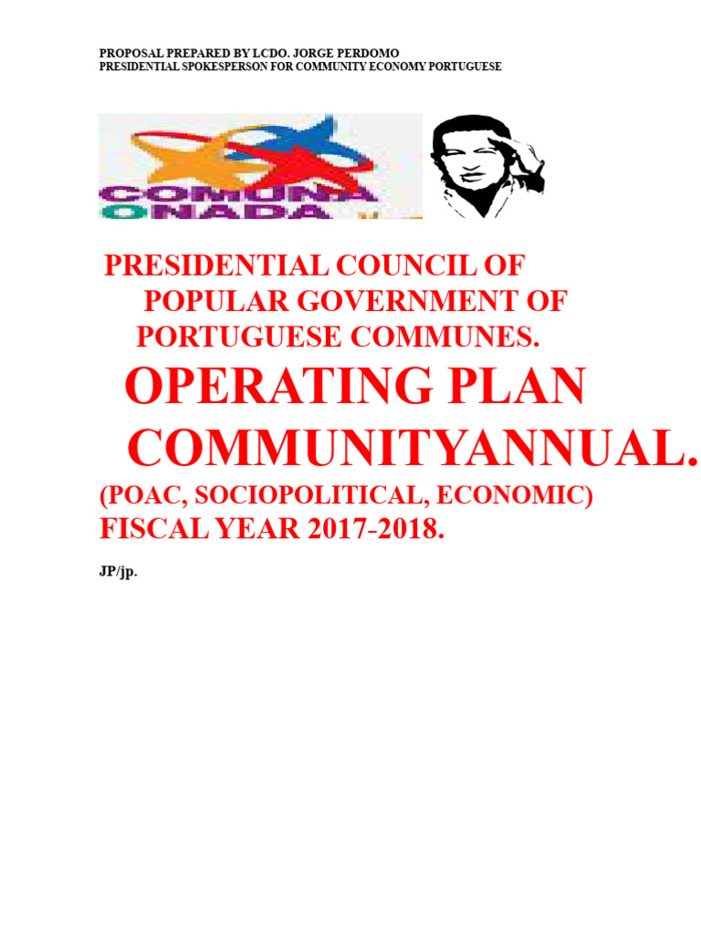 2018 Community Economy Operating Plan | PDF | Government Budget | Budget