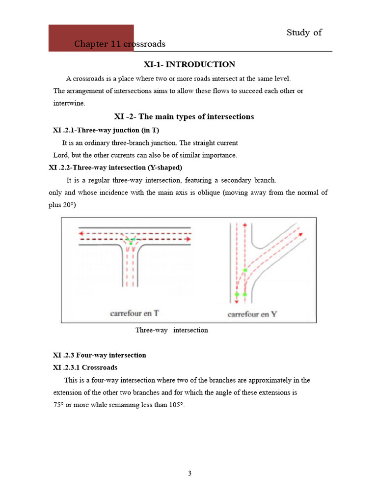 Types and Design of Road Intersections | PDF | Intersection (Road ...
