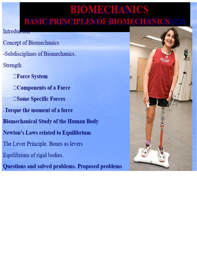 Biomechanics FORCE | PDF | Lever | Force