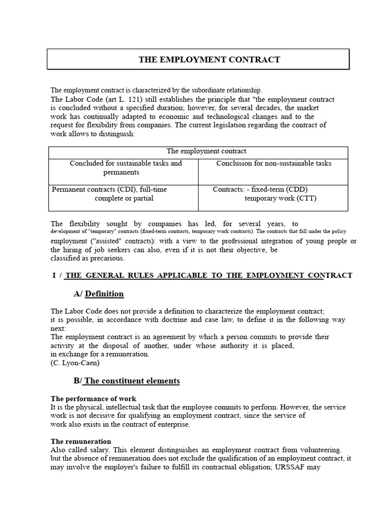 Understanding Employment Contracts | PDF | Employment | Temporary Work