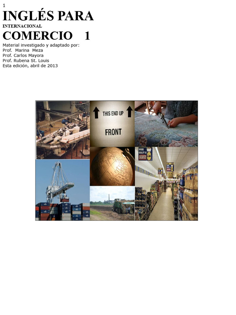 Inglés para El Comercio Internacional - 1 - 2013 | PDF | Arancel | Comercio
