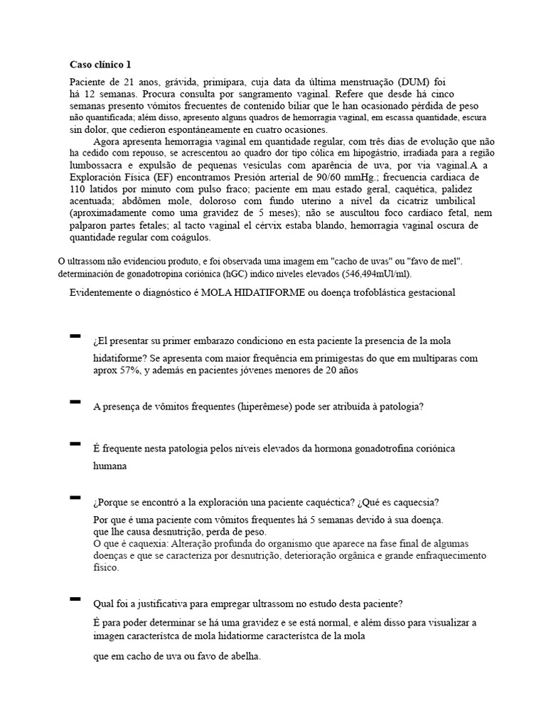 Casos clínicos resolvidos | PDF | Gravidez | Hipertensão