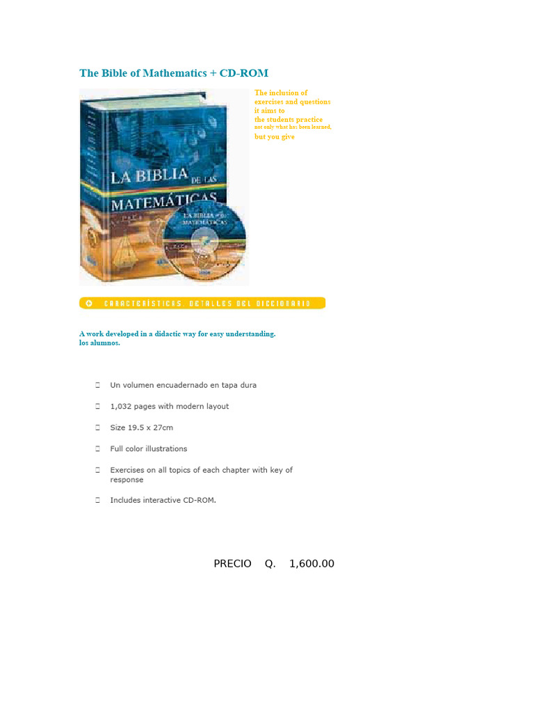Bible of Mathematics with CD-ROM | PDF
