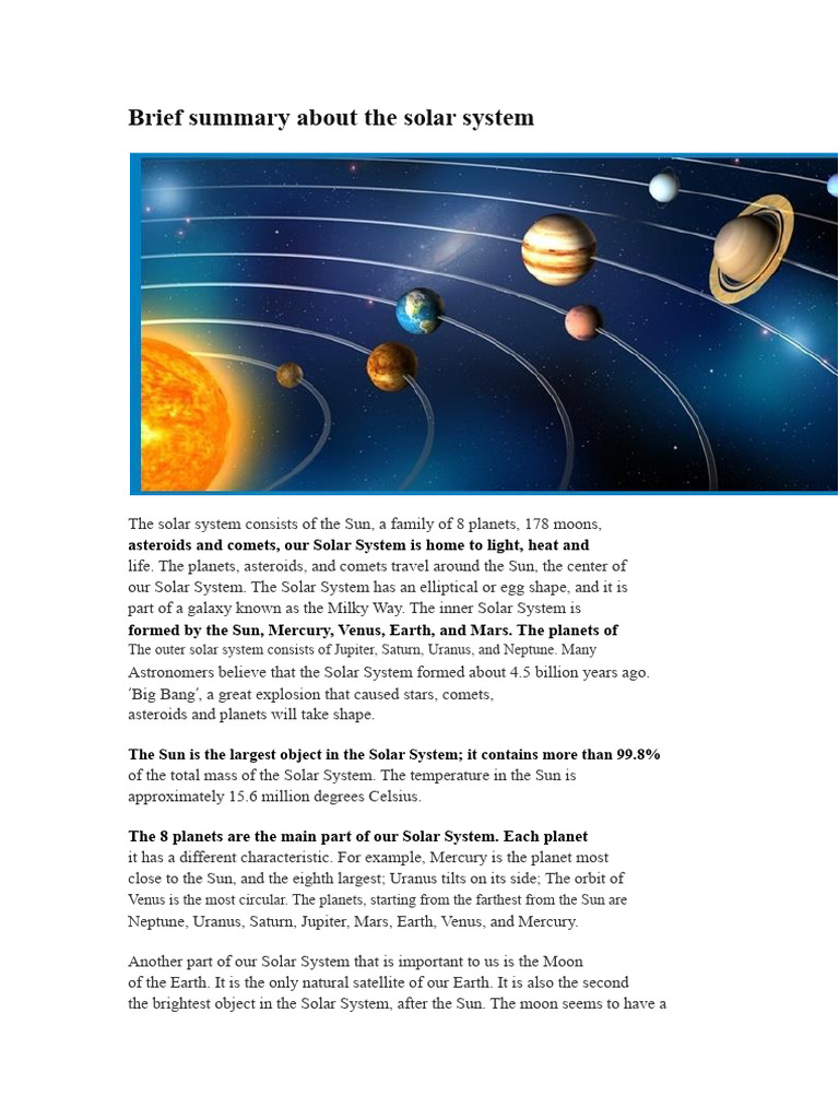 Overview of the Solar System | PDF