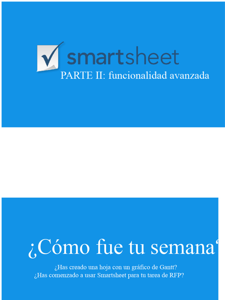 Funcionalidades Avanzadas de Smartsheet | PDF | Microsoft Excel ...