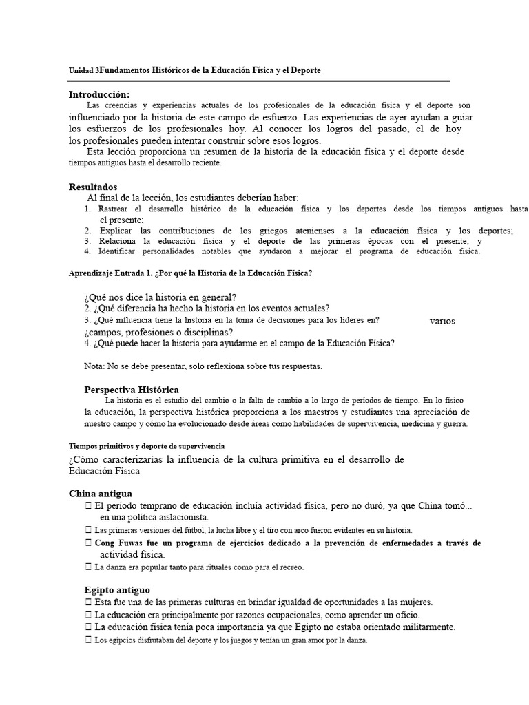 Historia de la Educación Física y Deporte | PDF | Deportes | imperio Romano
