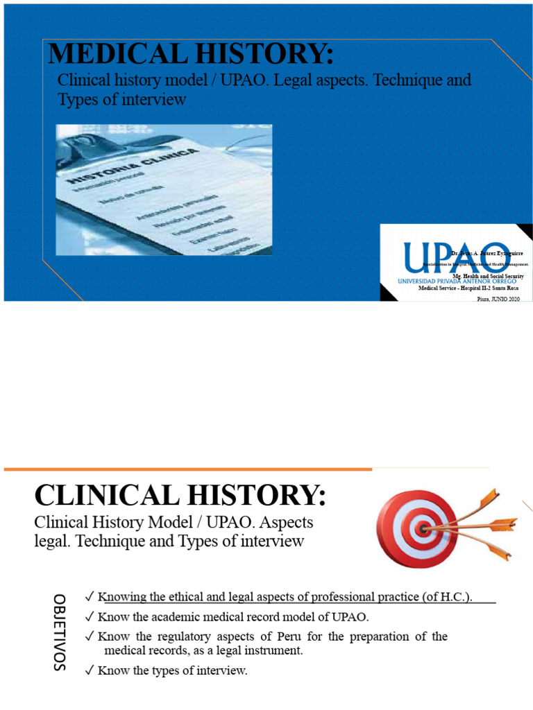Clinical History Model and Legal Aspects | PDF | Medical Diagnosis ...