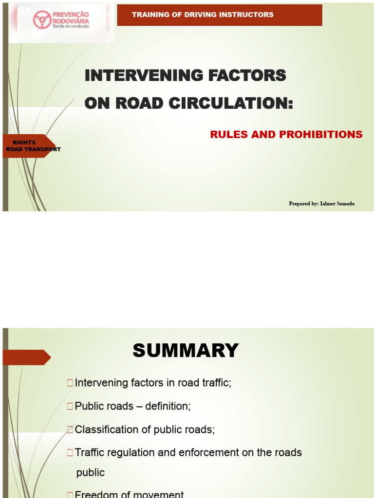 Driving Instructor Training: Road Rules & Safety | PDF | Traffic | Road