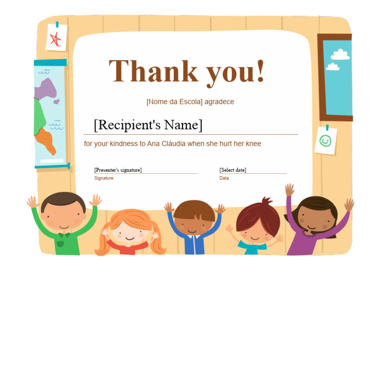 Thank You Note for Kindness to Student | PDF