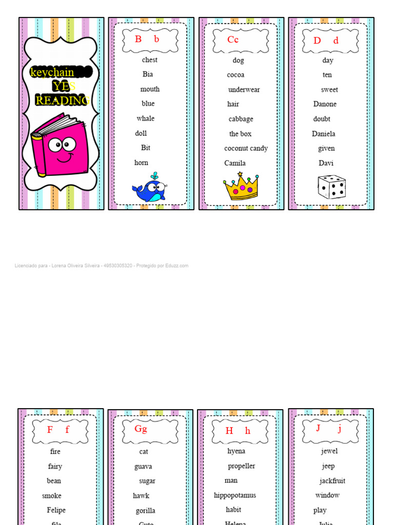 Reading Keychain Simple Syllables | PDF