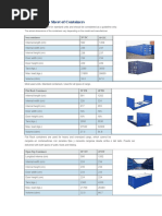 Container Types and Specifications Guide | PDF