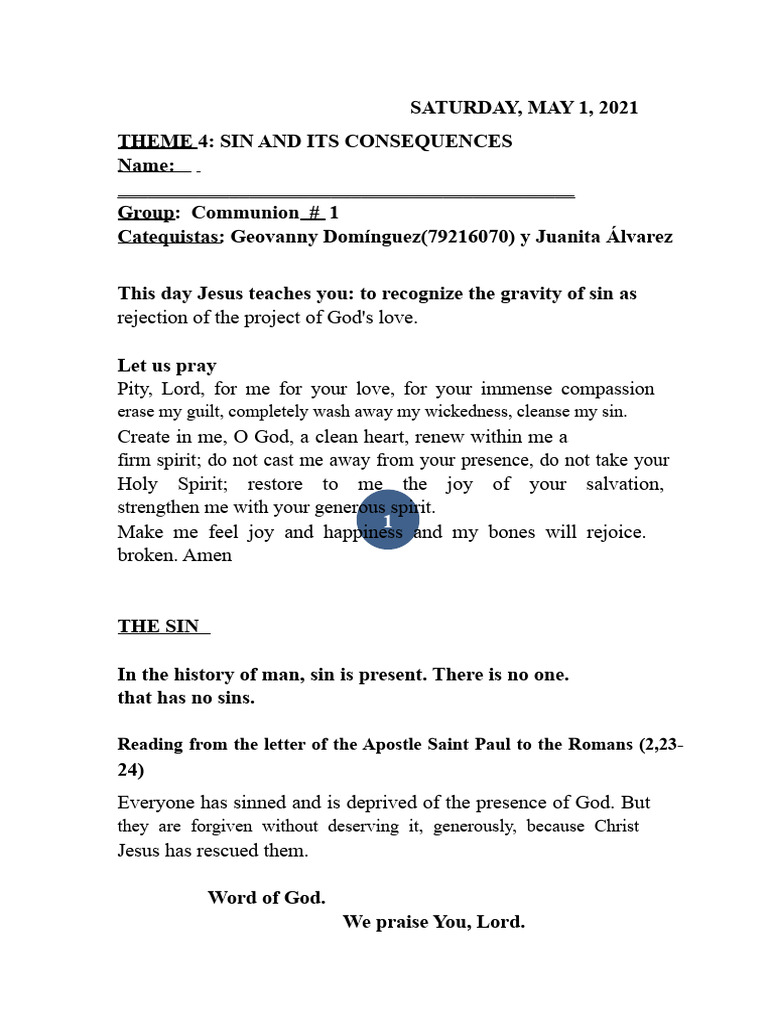 Understanding Sin and Its Consequences | PDF | Seven Deadly Sins | Sin