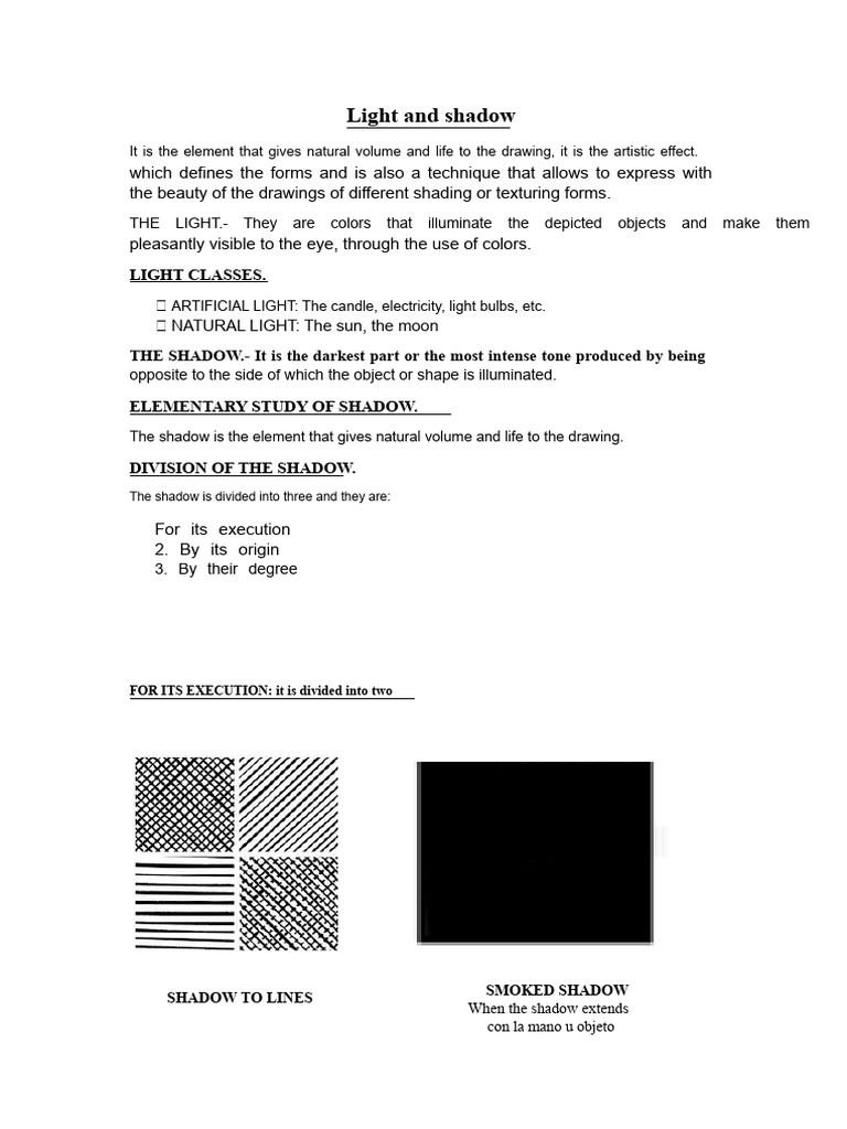 Light and Shadow Session | PDF | Shadow | Drawing