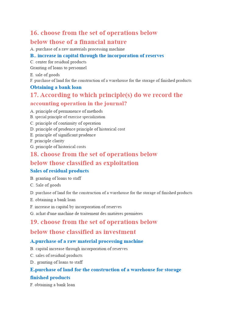 Financial Operations and Accounting Principles | PDF | Taxes | Economies