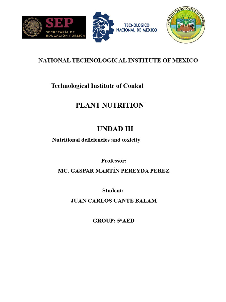 Unit 3 | PDF | Plant Nutrition | Soil