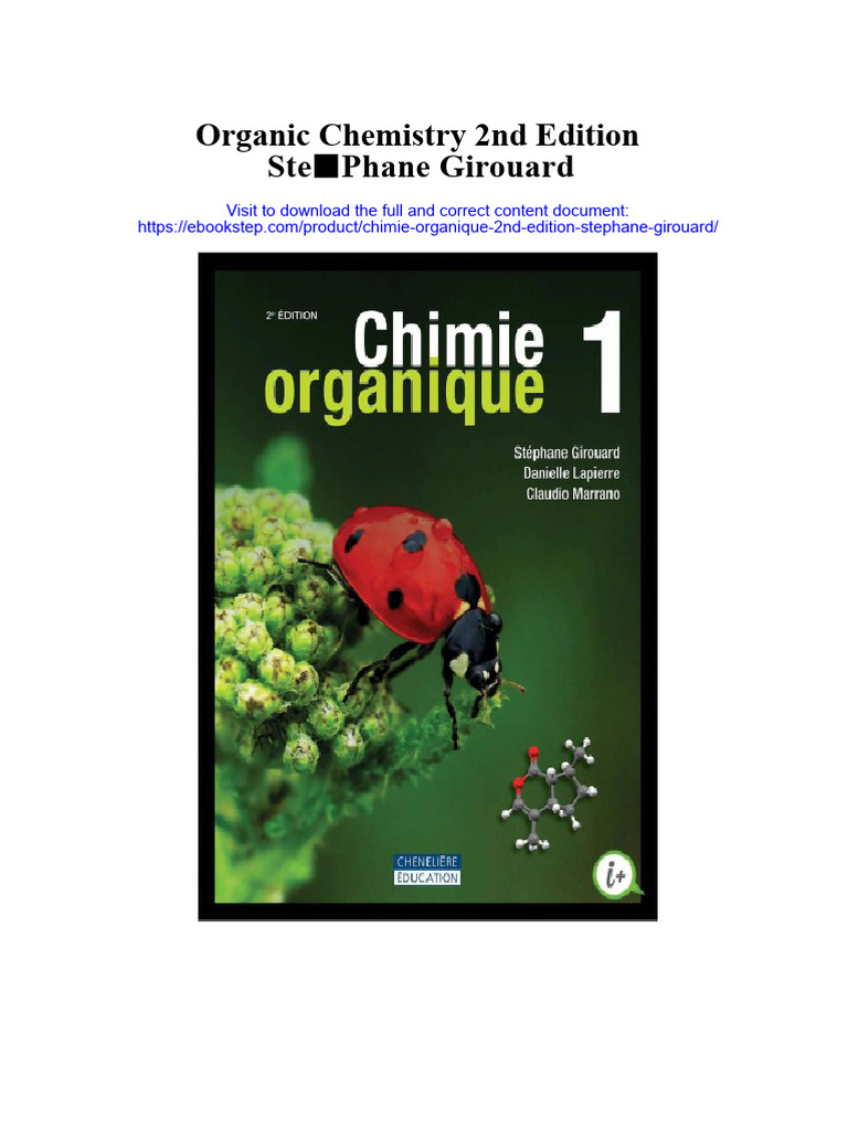 PDF of Organic Chemistry 2nd Edition Stephane Girouard Full Chapter