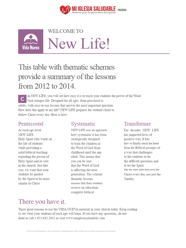 New Life: Thematic Bible Lessons Guide | PDF | Jesus | Bible