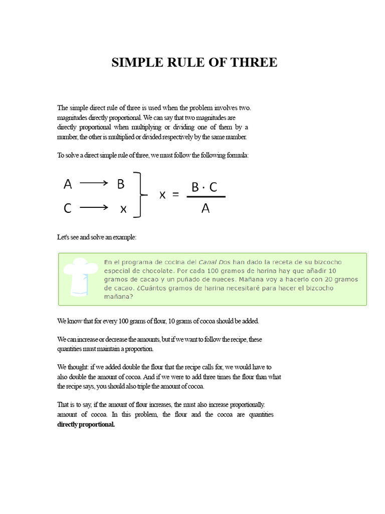 Rule of Three Simple | PDF | Quantity | Number Theory