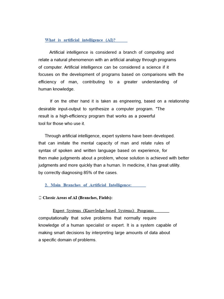 Artificial Intelligence Report | PDF | Artificial Intelligence ...