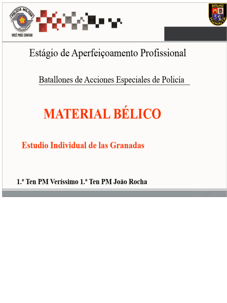 Estudio Individual de Las Granadas - BAEP - 1h | PDF