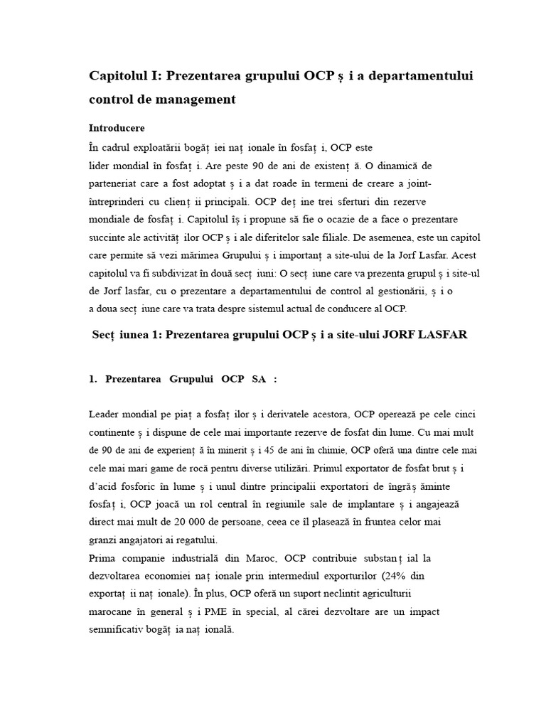 Prezentare Ocp | PDF