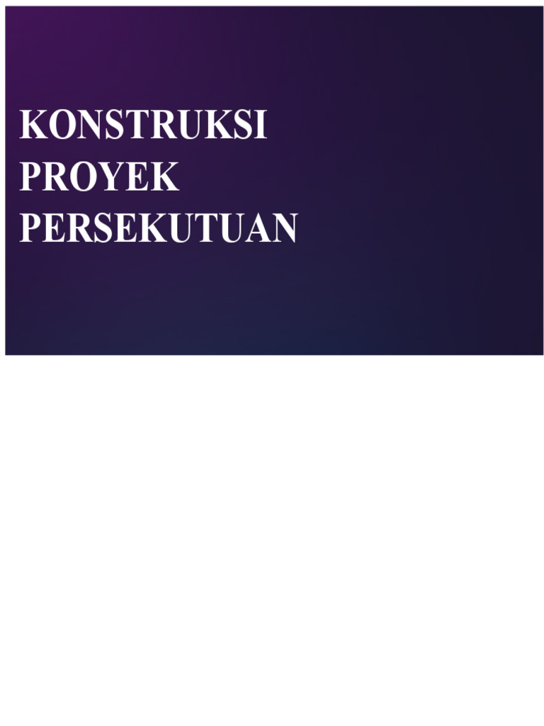Struktur Organisasi Proyek Konstruksi | PDF