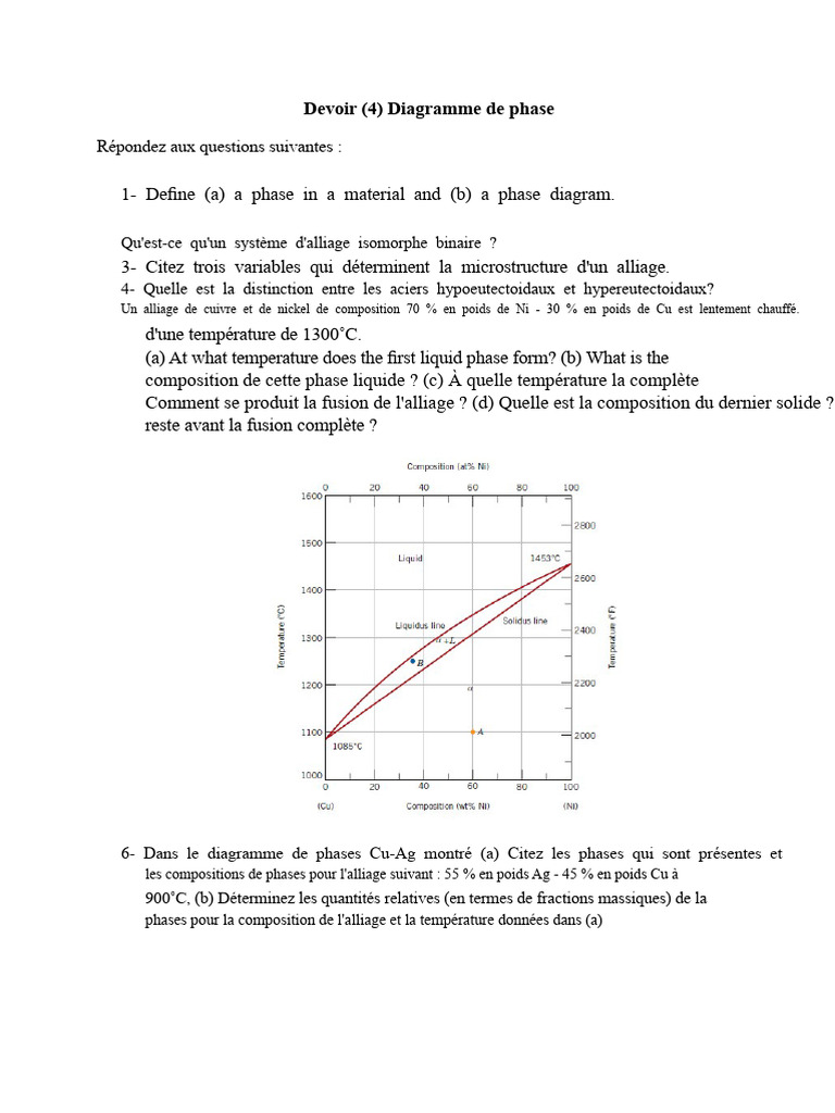 Diagrammes de phases et alliages métalliques | PDF | Alliage ...