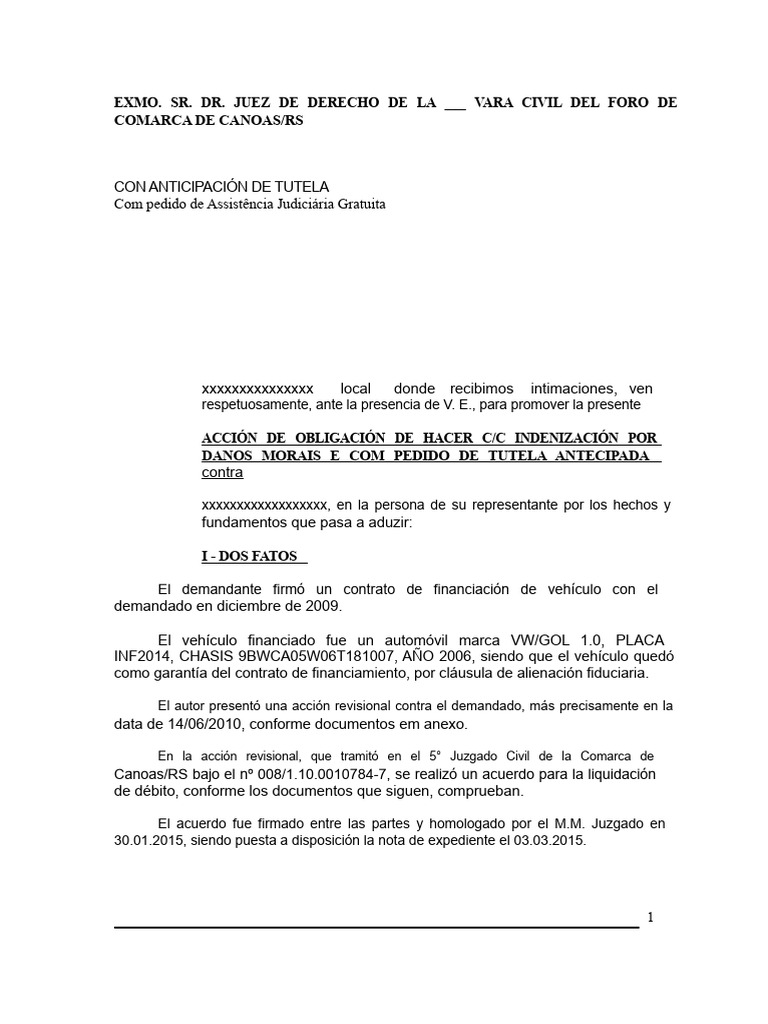 Acción Judicial por Daños Morales y Tutela | PDF | Daños y perjuicios ...