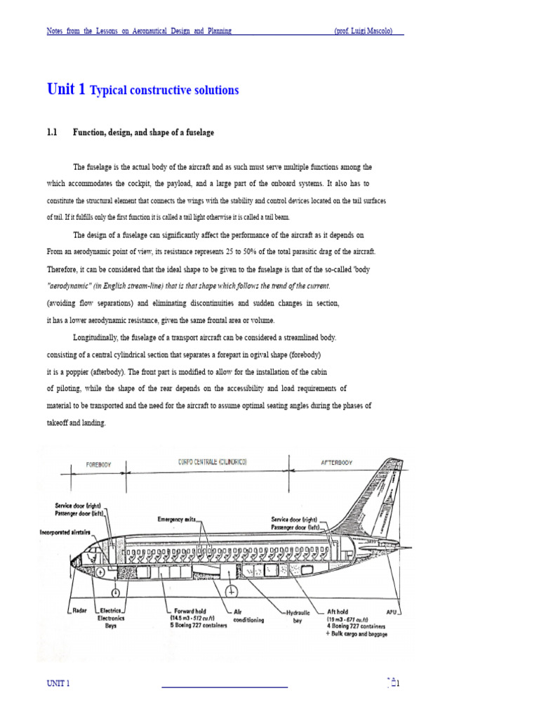 Aeronautical Fuselage Design Insights | PDF | Fuselage | Bending