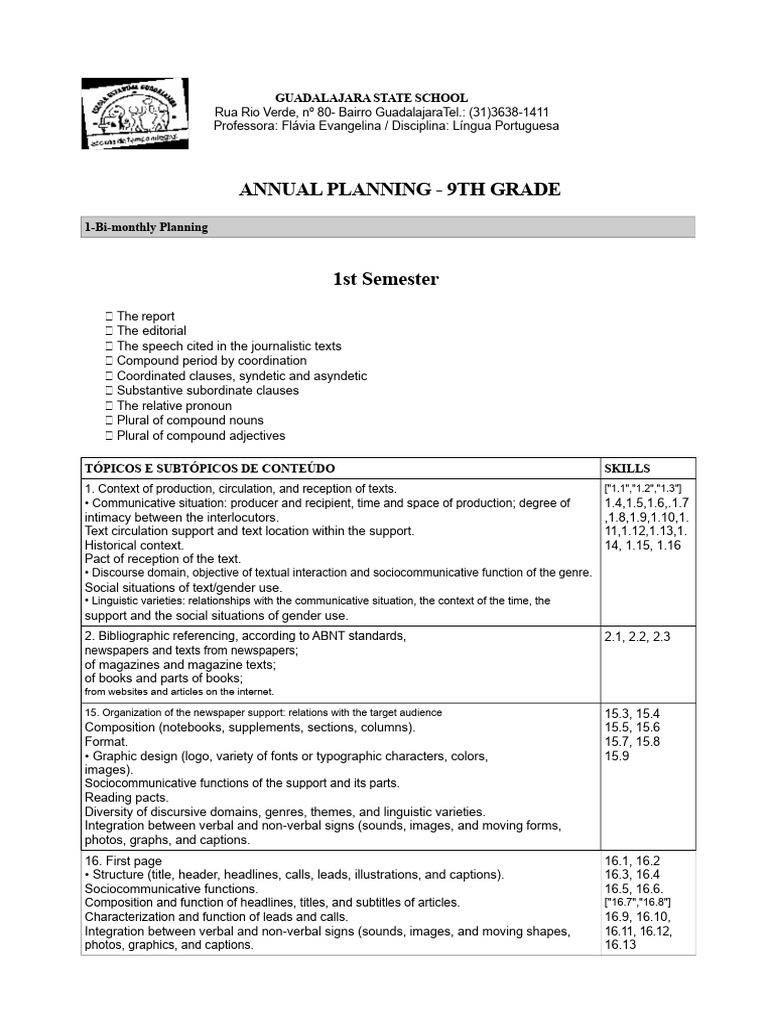 Planning 9th Grade - CHERRY BOOK | PDF | Phrase | Adjective