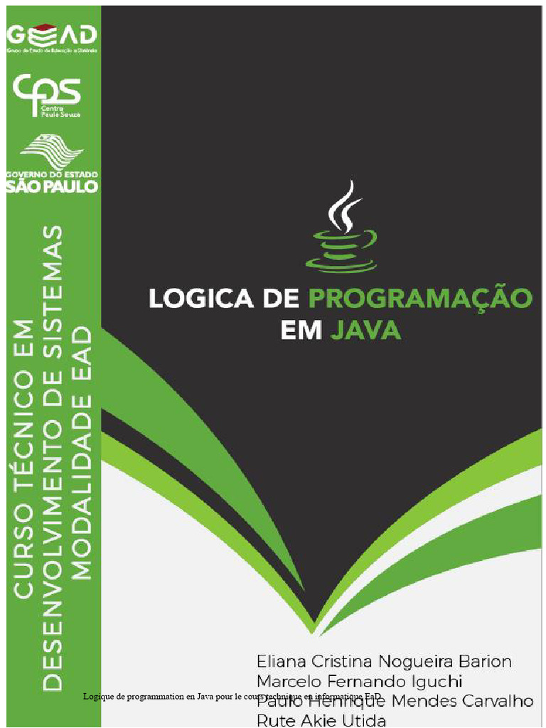 Logique de Programmation en Java EaD | PDF | Programmation informatique ...