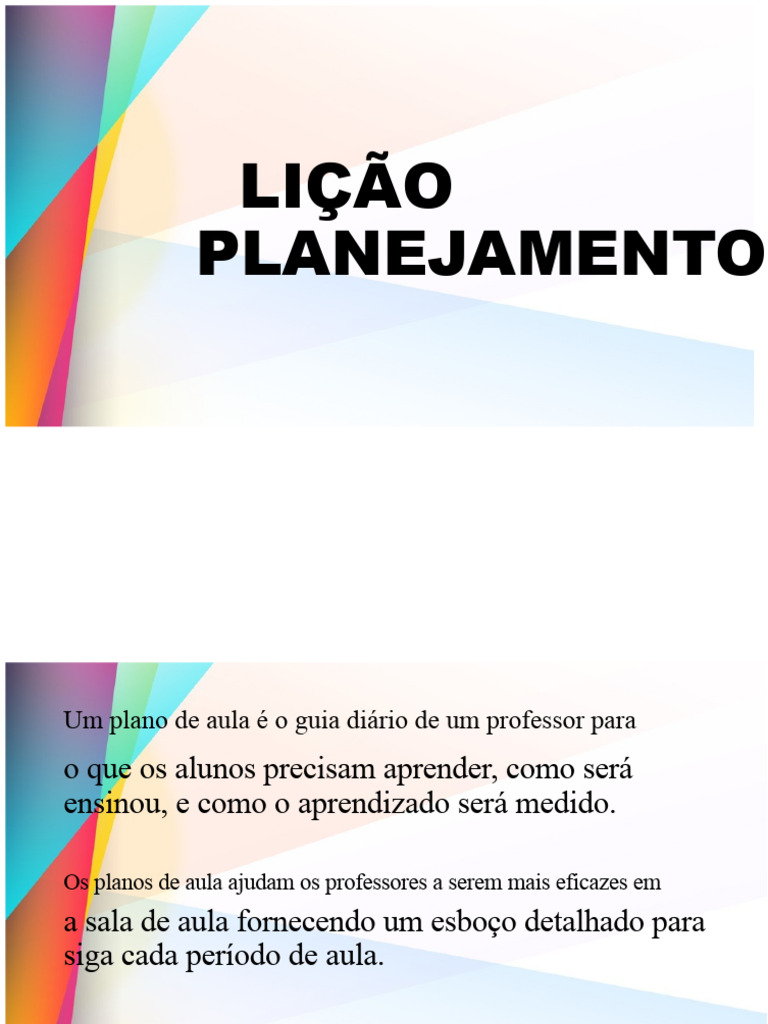 Como Criar um Plano de Aula Eficaz | PDF | Aprendizado | Lição