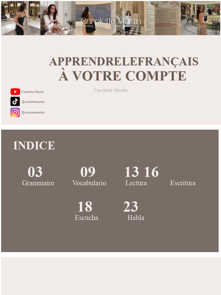 Guide complet pour apprendre le français | PDF | Langue française ...